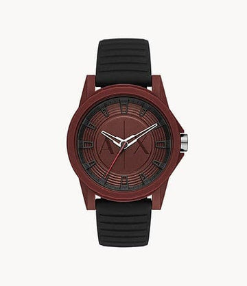 Armani Exchange Three-Hand Black Silicone Watch AX2525I - Kamal Watch Company