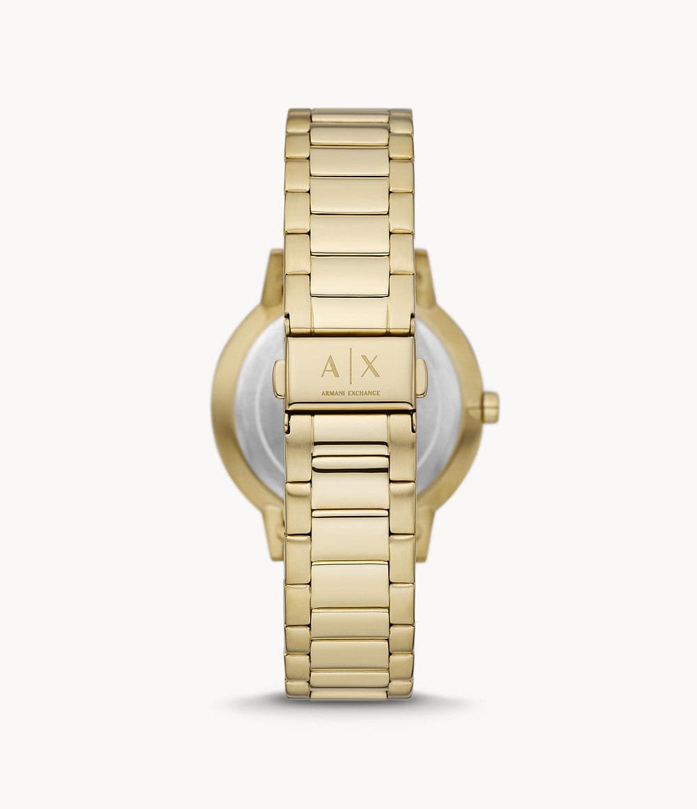 Armani Exchange Three-Hand Gold-Tone Stainless Steel Watch AX2749I - Kamal Watch Company