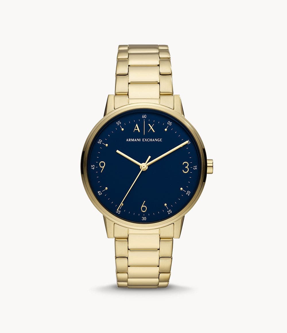 Armani Exchange Three-Hand Gold-Tone Stainless Steel Watch AX2749I - Kamal Watch Company