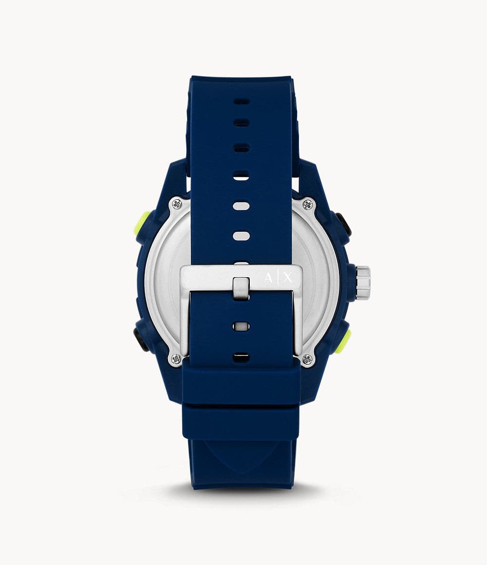 Armani Exchange Analog-Digital Black Silicone Watch AX2962 - Kamal Watch Company