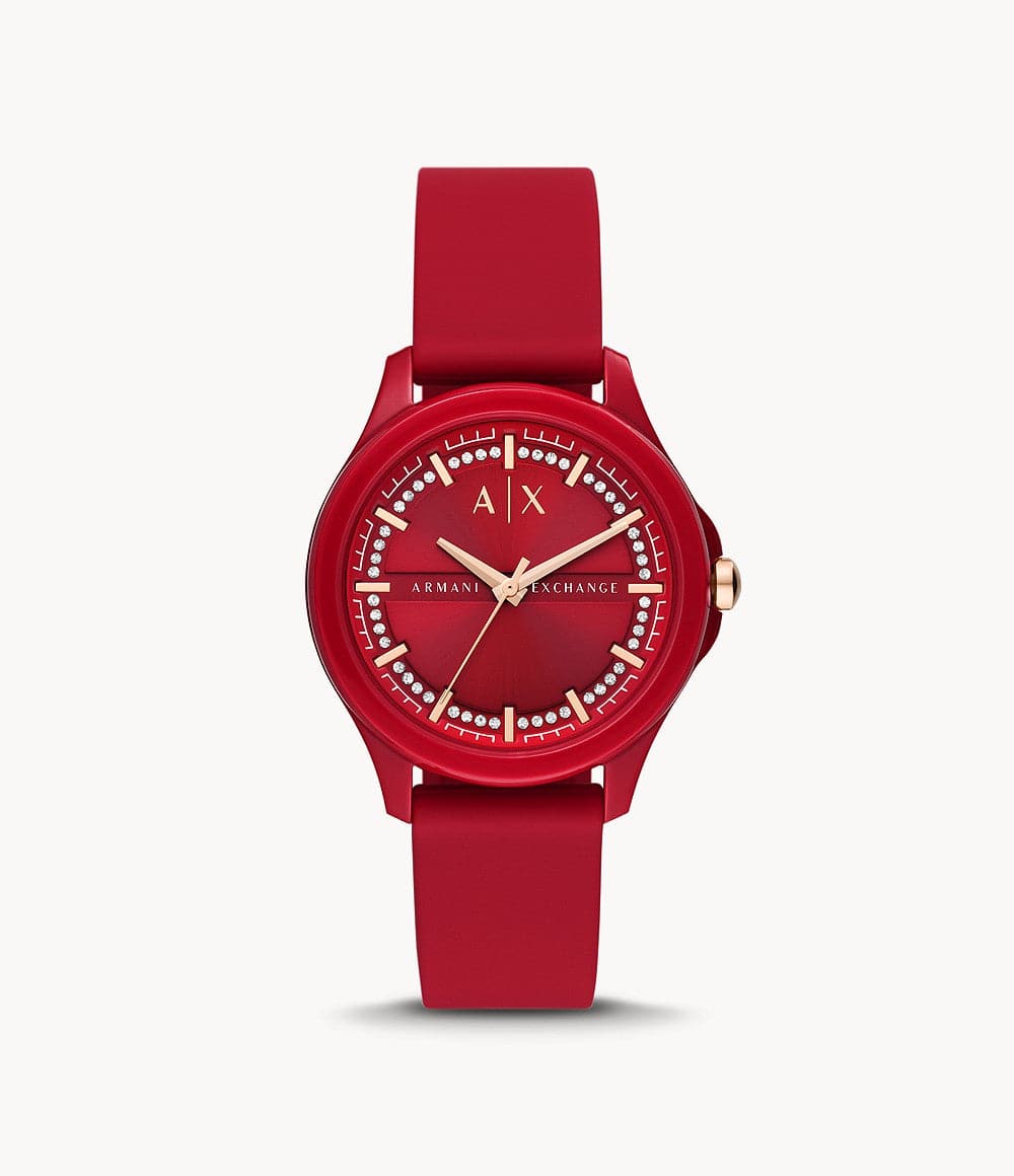 Armani Exchange Lady Hampton Analog Red Dial Women's Watch AX5267 - Kamal Watch Company