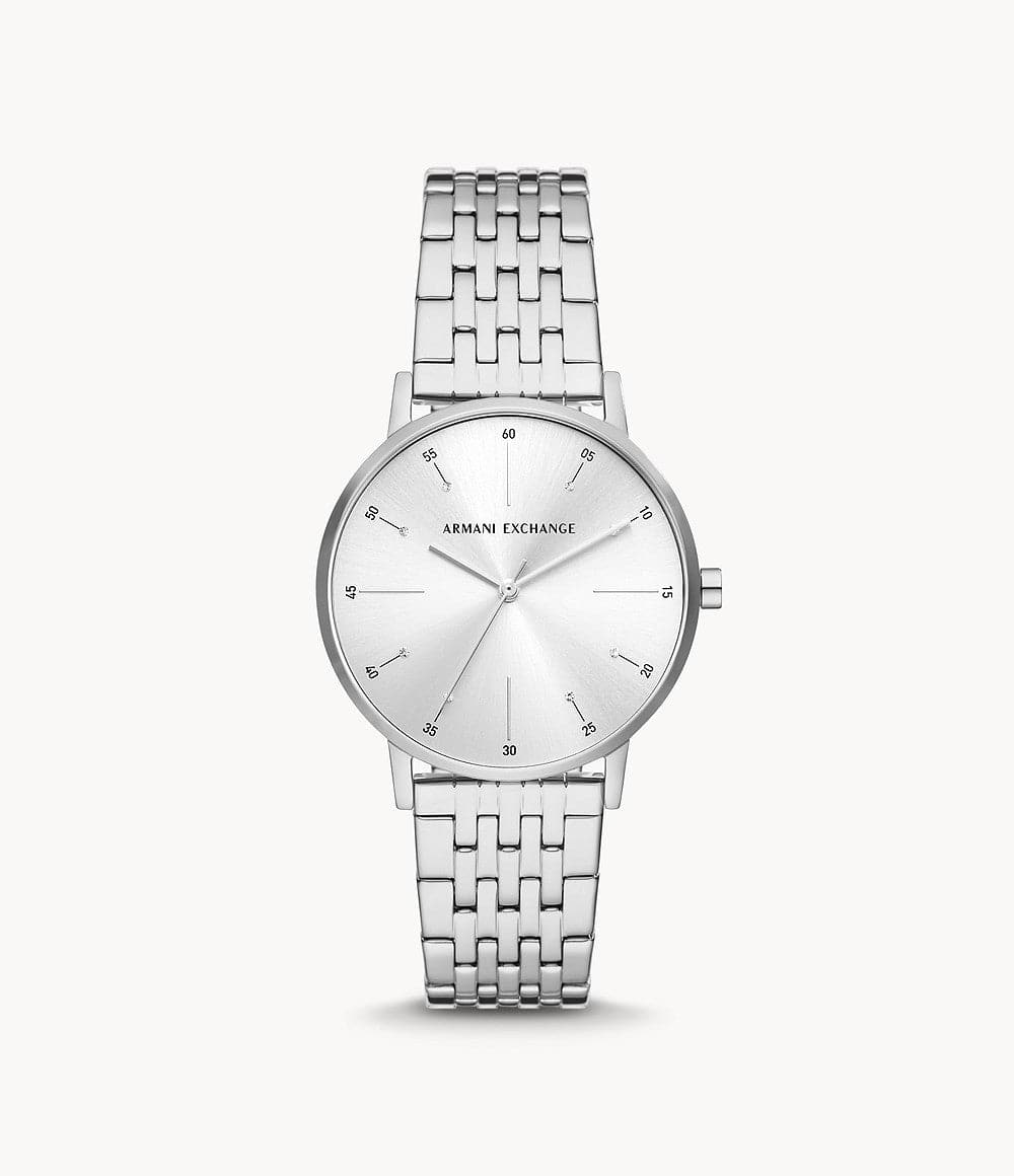 Armani Exchange Three-Hand Stainless Steel Watch AX5578I