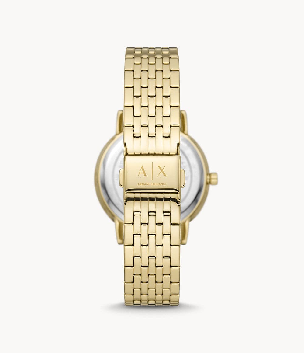 Armani Exchange Three-Hand Gold-Tone Stainless Steel Watch AX5579I - Kamal Watch Company