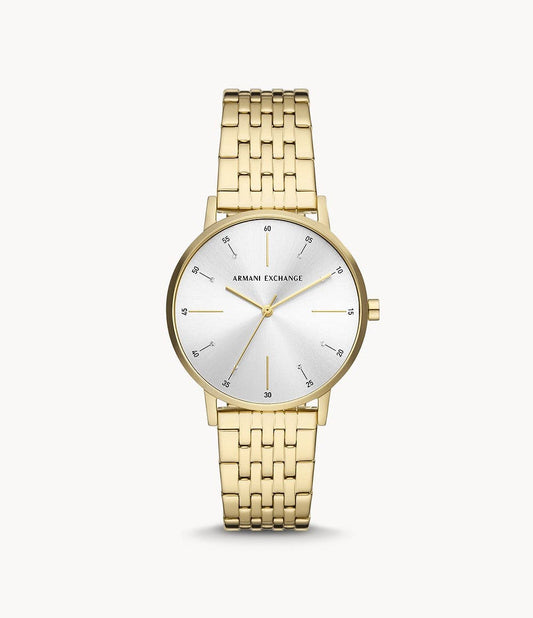 Armani Exchange Three-Hand Gold-Tone Stainless Steel Watch AX5579I - Kamal Watch Company