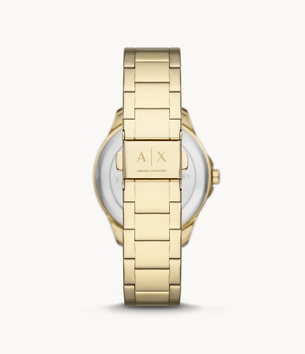 Armani Exchange Three-Hand Gold-Tone Stainless Steel Watch and Bracelet Gift Set AX7139SET - Kamal Watch Company