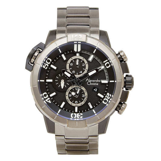 AC 6554 MCB Chronograph For Men – Polished Silver - Kamal Watch Company