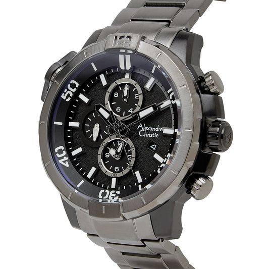 AC 6554 MCB Chronograph For Men – Polished Silver - Kamal Watch Company