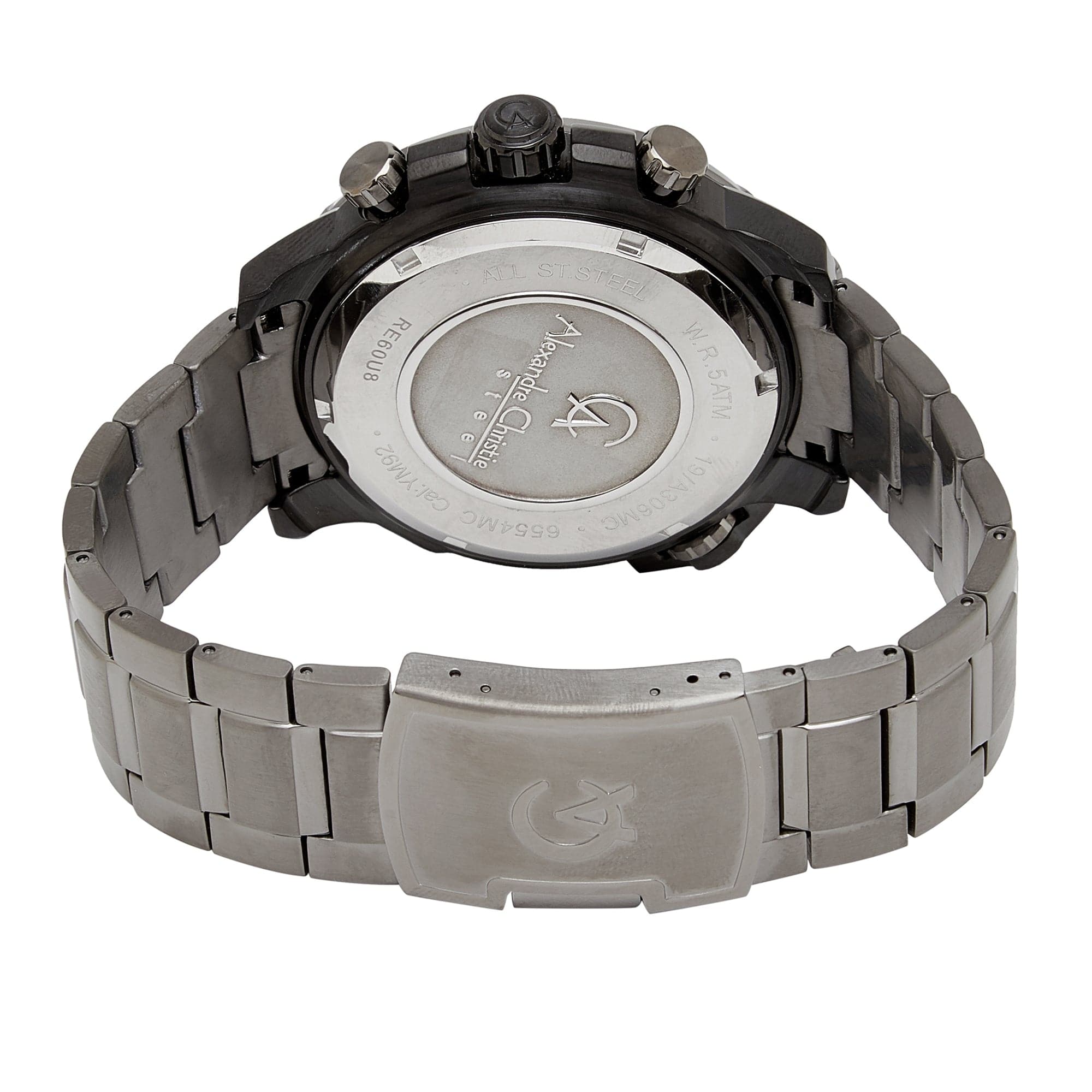 AC 6554 MCB Chronograph For Men – Polished Silver - Kamal Watch Company