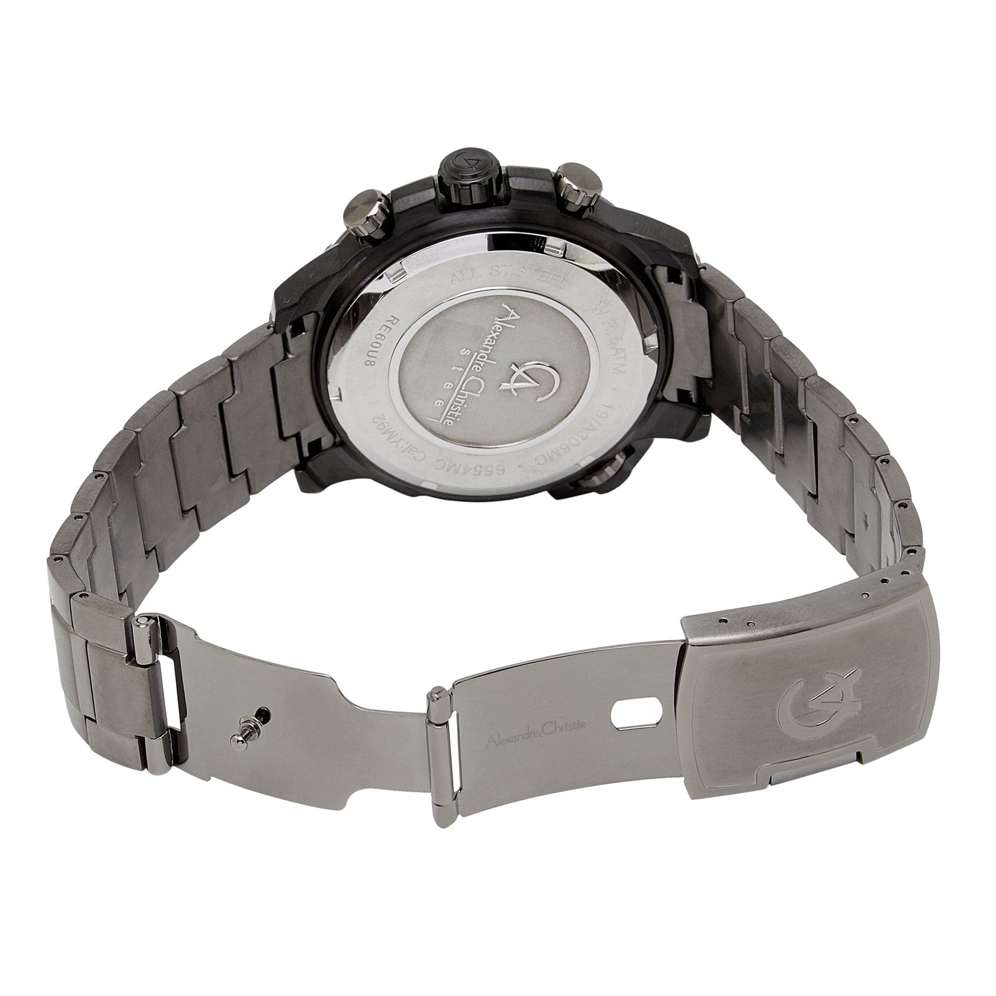 AC 6554 MCB Chronograph For Men – Polished Silver - Kamal Watch Company