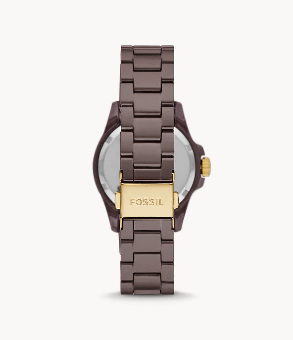 FOSSIL FB-01 Three-Hand Brown Ceramic Watch - Kamal Watch Company