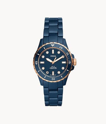 FOSSIL FB-01 Three-Hand Blue Ceramic Watch CE1125I - Kamal Watch Company
