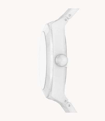 FOSSIL Everett Three-Hand Date White Ceramic Watch CE5026 - Kamal Watch Company