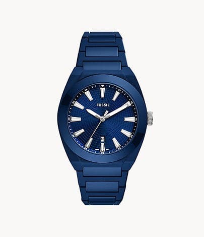 FOSSIL Everett Three-Hand Date Navy Ceramic Watch CE5029 - Kamal Watch Company
