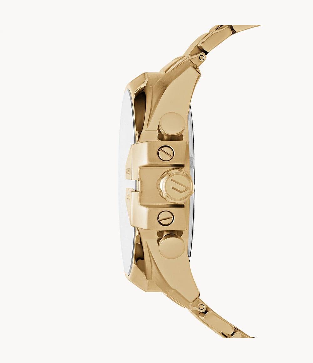 Diesel Men's Mega Chief Chronograph Gold-Tone Stainless Steel Watch DZ4360I - Kamal Watch Company