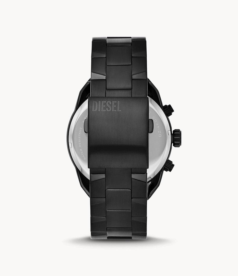 Diesel Spiked Chronograph Black-Tone Stainless Steel Watch DZ4609i - Kamal Watch Company