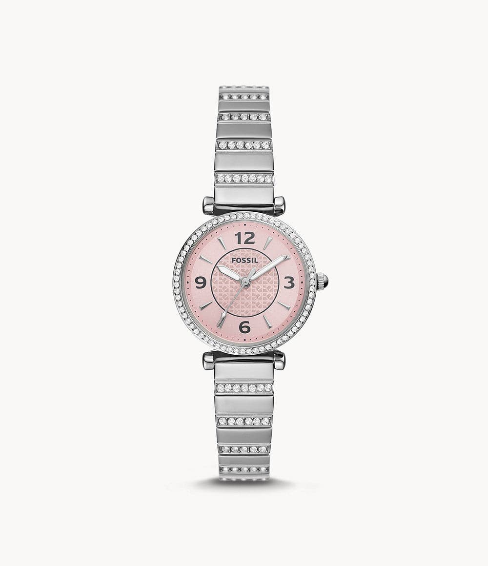 FOSSIL Carlie Three-Hand Stainless Steel Watch ES5189 - Kamal Watch Company