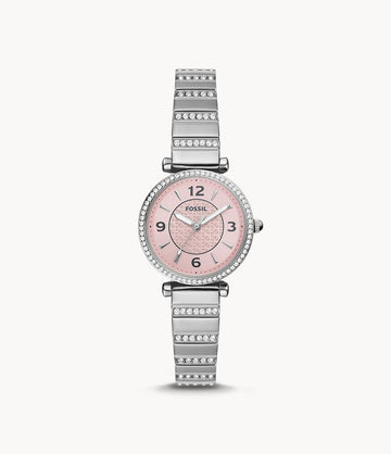 FOSSIL Carlie Three-Hand Stainless Steel Watch ES5189 - Kamal Watch Company