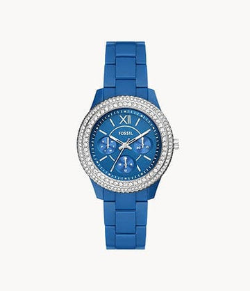 FOSSIL Stella Multifunction Blue Castor Oil Watch ES5193I - Kamal Watch Company