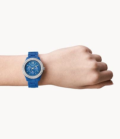 FOSSIL Stella Multifunction Blue Castor Oil Watch ES5193I - Kamal Watch Company