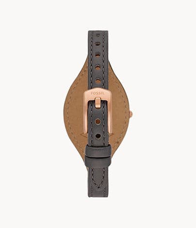FOSSIL Carlie Three-Hand Black Eco Leather Watch ES5212I - Kamal Watch Company