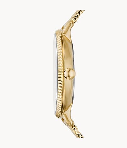 FOSSIL Jacqueline Three-Hand Date Gold-Tone Stainless Steel Watch ES5242I - Kamal Watch Company