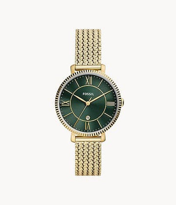 FOSSIL Jacqueline Three-Hand Date Gold-Tone Stainless Steel Watch ES5242I - Kamal Watch Company