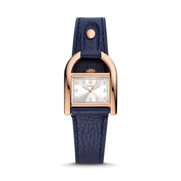 Fossil Harwell 28 mm White Dial Leather Analog Watch for Women - ES5266I - Kamal Watch Company