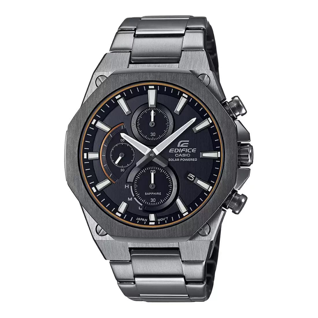 EX529 Casio Edifice EFS-S570DC-1AUDF Solar, Slim, Sapphire - Kamal Watch Company