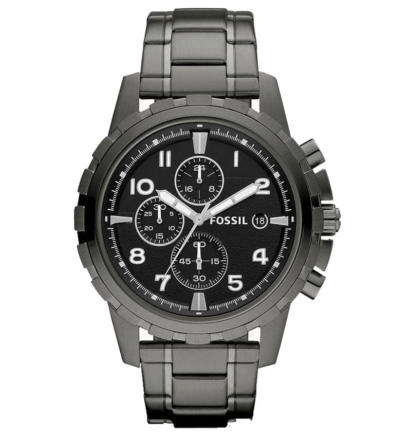 FOSSIL Dean Chronograph Smoke Stainless Steel Watch FS4721I - Kamal Watch Company