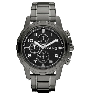 FOSSIL Dean Chronograph Smoke Stainless Steel Watch FS4721I - Kamal Watch Company