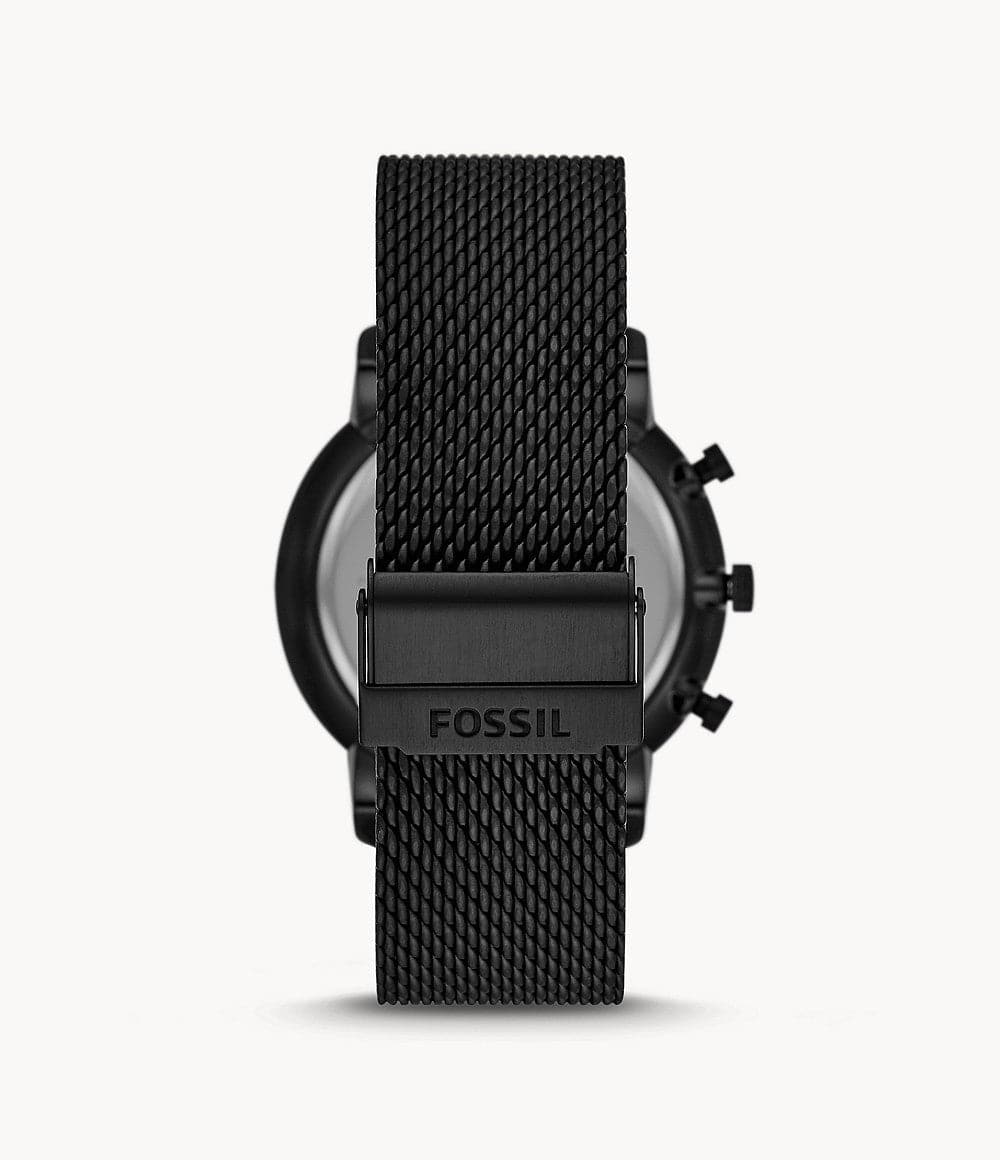 FOSSIL Neutra Chronograph Black Stainless Steel Mesh Watch FS5707I - Kamal Watch Company