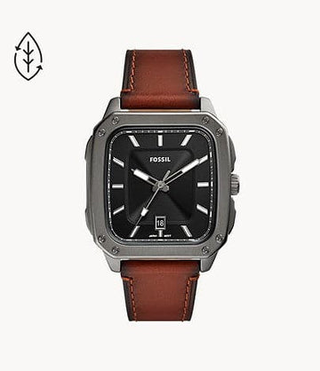 FOSSIL Inscription Three-Hand Date Amber Eco Leather Watch FS5934I - Kamal Watch Company