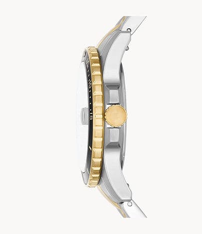 FOSSIL Fossil Blue Three-Hand Date Two-Tone Stainless Steel Watch FS5951I - Kamal Watch Company