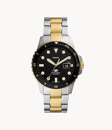 FOSSIL Fossil Blue Three-Hand Date Two-Tone Stainless Steel Watch FS5951I - Kamal Watch Company