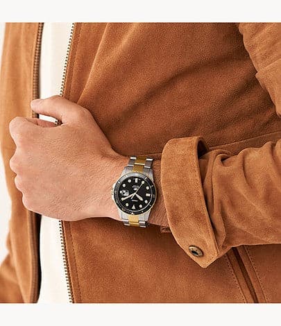FOSSIL Fossil Blue Three-Hand Date Two-Tone Stainless Steel Watch FS5951I - Kamal Watch Company