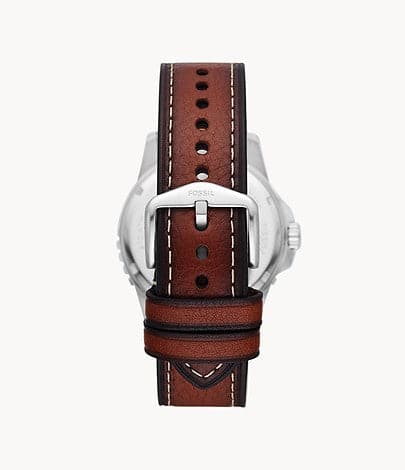 Fossil Blue Three-Hand Date Brown Eco Leather Watch FS5961I - Kamal Watch Company