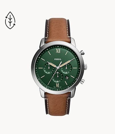 FOSSIL Neutra Chronograph Tan Eco Leather Watch FS5963I - Kamal Watch Company