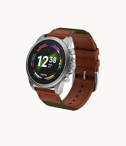 FOSSIL Gen 6 Smartwatch Venture Edition Olive Fabric and Leather FTW4068I - Kamal Watch Company