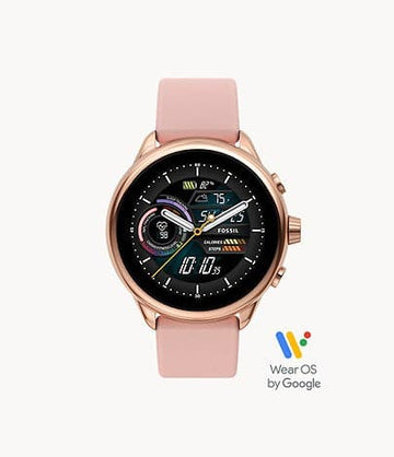 FOSSIL Gen 6 Wellness Edition Smartwatch Blush Silicone FTW4071 - Kamal Watch Company
