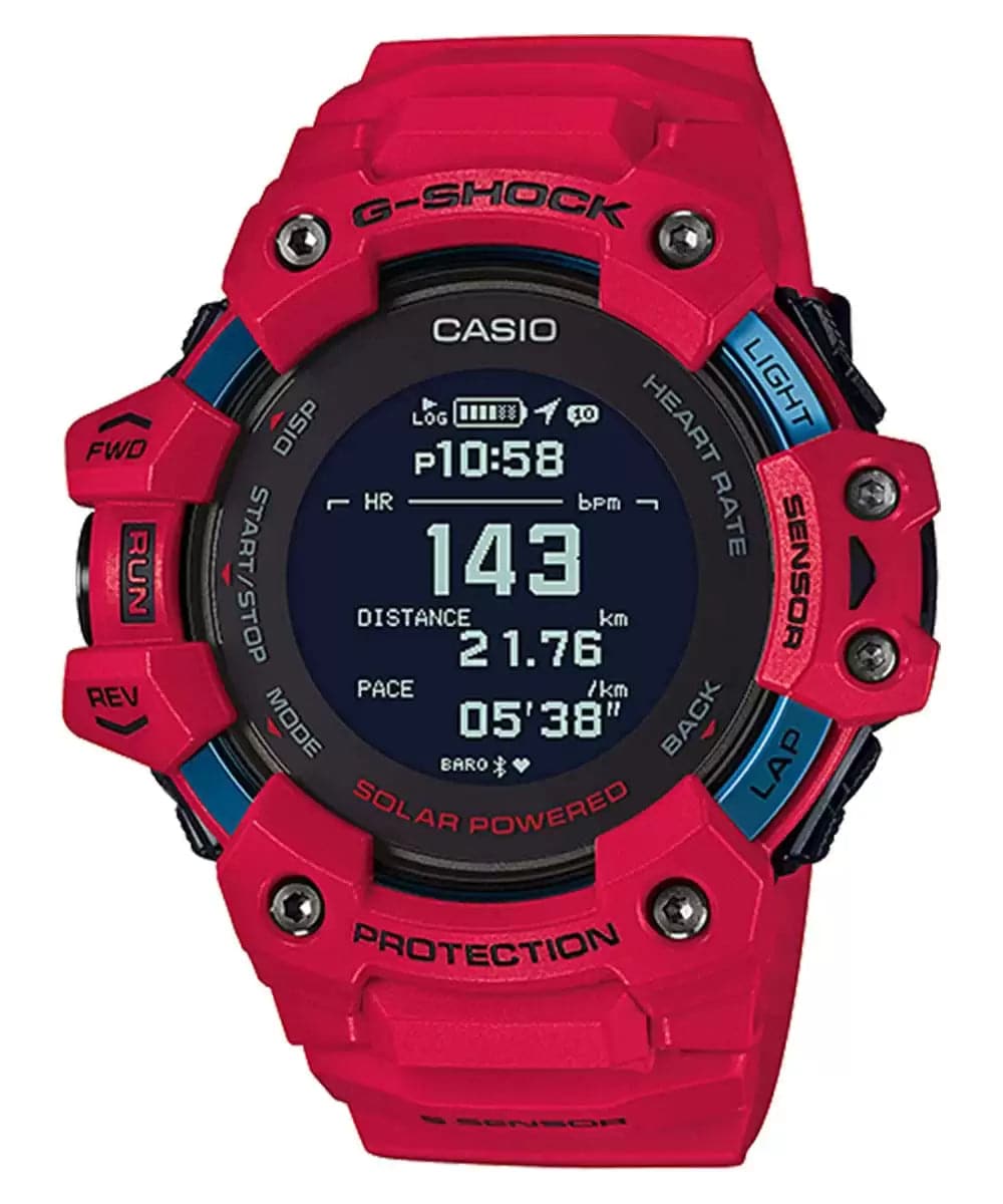 Casio-G-Shock Heart Rate Monitor + GPS Function + Solar Powered G-Squad Series Men's Smart-watch - GBD-H1000-4DR (G1037) - Kamal Watch Company