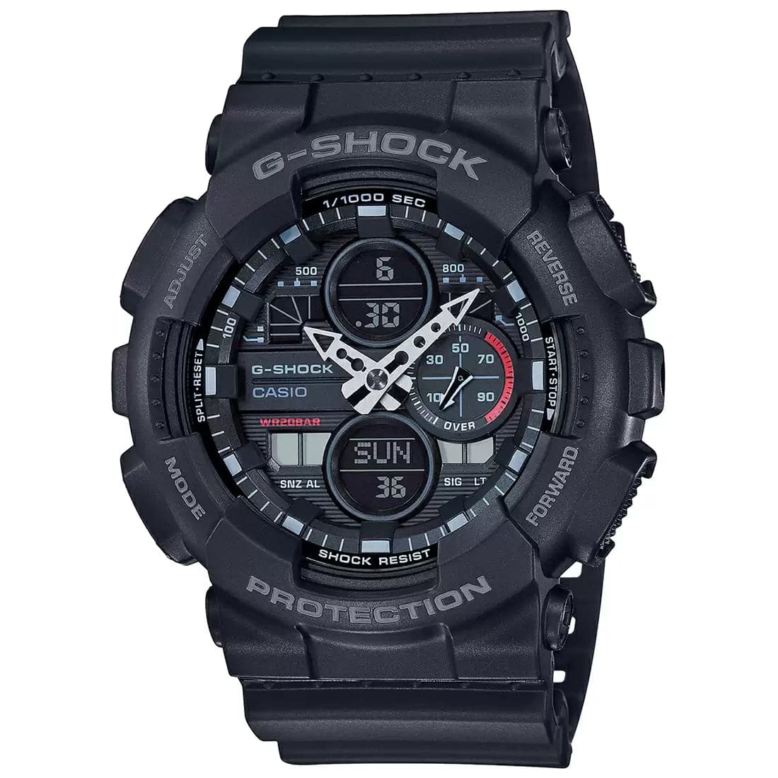 Casio Analog-Digital Black Dial Men's Watch-GA-140-1A1DR - Kamal Watch Company