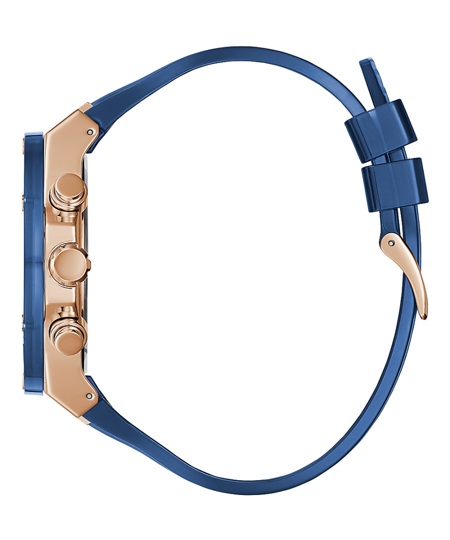 Guess Poseidon 46 mm Blue Dial Silicone Analog Watch for Men - GW0425G3 - Kamal Watch Company