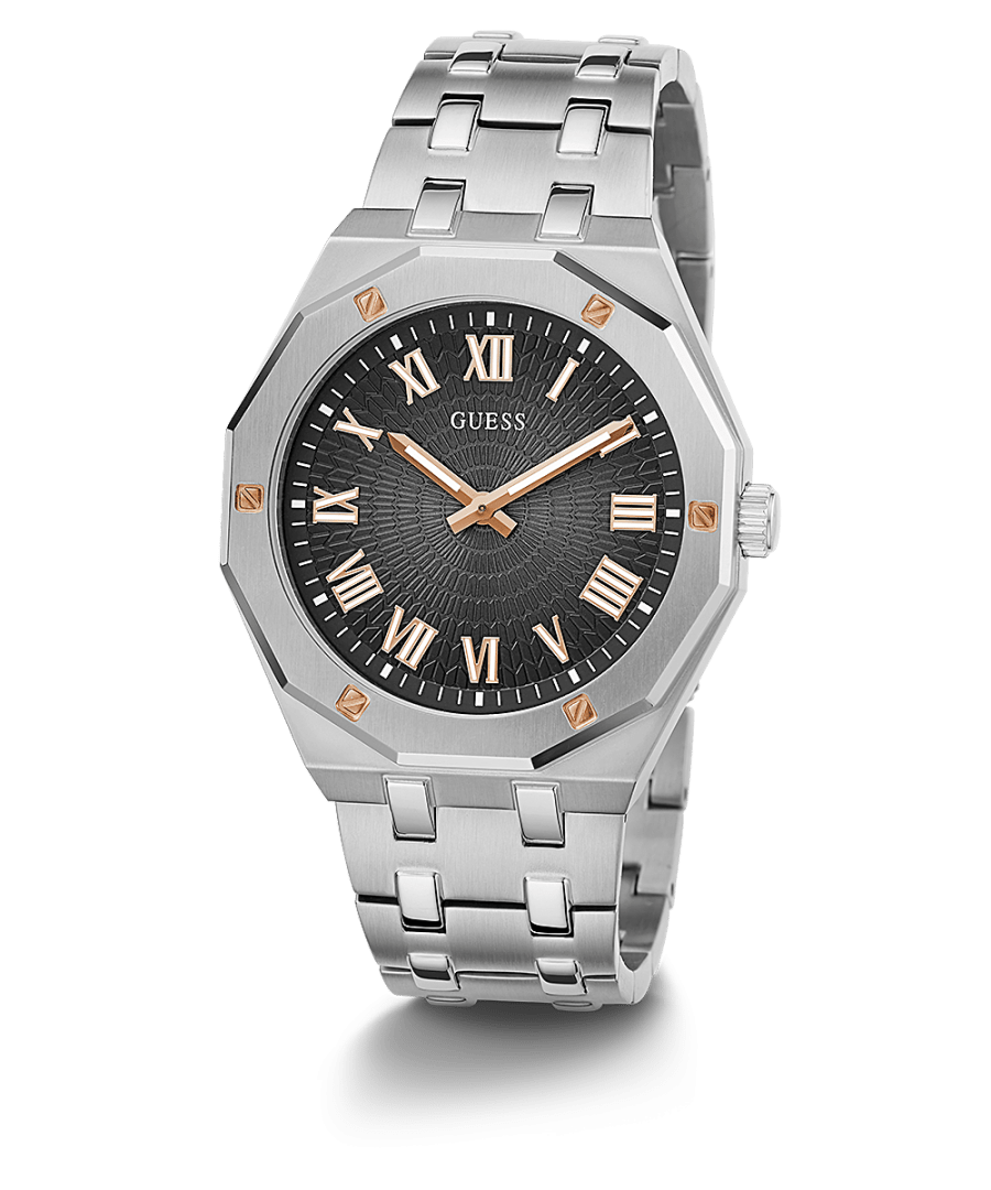 SILVER CASE SILVER TONE STAINLESS STEEL WATCH - Kamal Watch Company