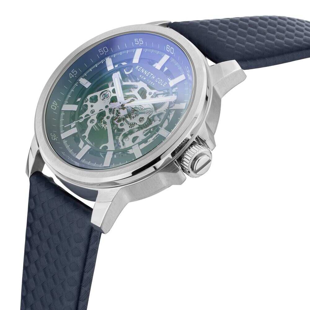 Kenneth Cole Grey Dial Silver Leather Strap Watch NDKCWGL2104101MN - Kamal Watch Company