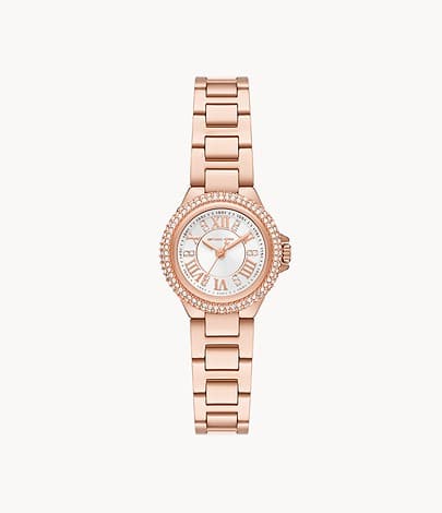 Michael Kors Petite Camille Three-Hand Rose Gold-Tone Stainless Steel Watch MK3253 - Kamal Watch Company