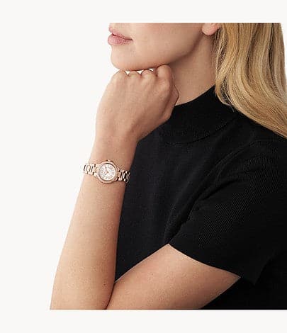 Michael Kors Petite Camille Three-Hand Rose Gold-Tone Stainless Steel Watch MK3253 - Kamal Watch Company
