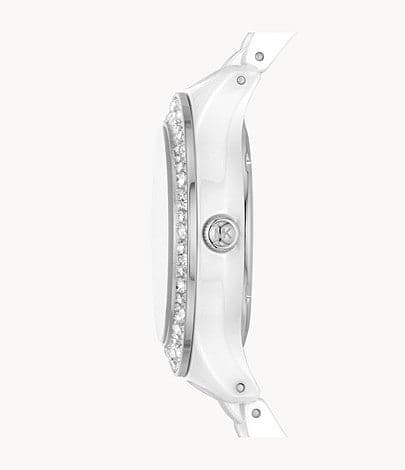 Michael Kors Liliane Three-Hand White Ceramic Watch MK4649I - Kamal Watch Company