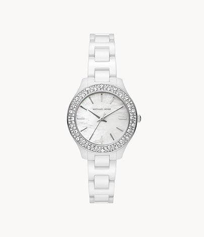 Michael Kors Liliane Three-Hand White Ceramic Watch MK4649I - Kamal Watch Company