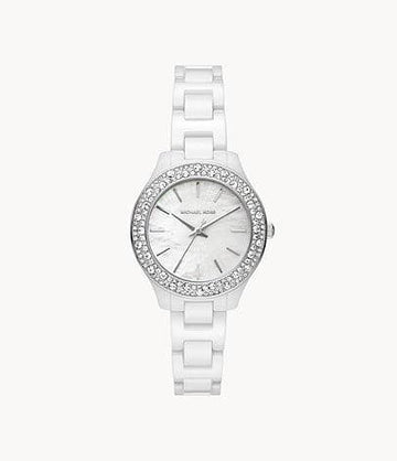 Michael Kors Liliane Three-Hand White Ceramic Watch MK4649I - Kamal Watch Company