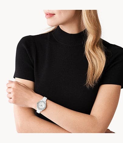 Michael Kors Liliane Three-Hand White Ceramic Watch MK4649I - Kamal Watch Company